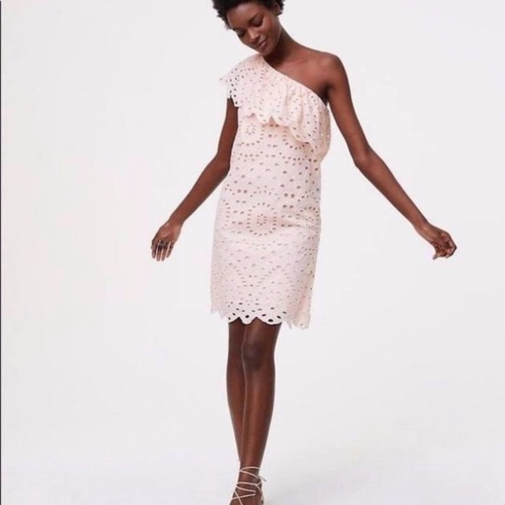 LOFT pink eyelet dress!
